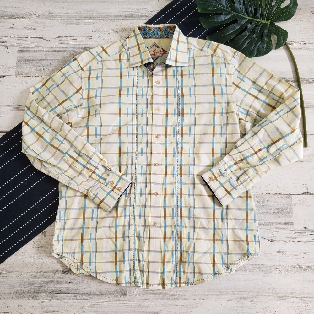 Robert Graham Button Front Shirt Embroidered Printed Size XL - Picture 2 of 12